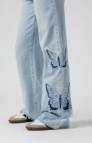 Casey Low Rise Baggy Jeans Butterfly Light Indigo image number 5