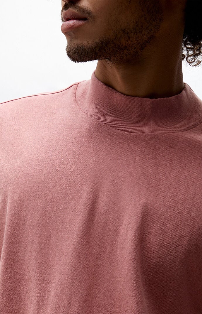 Tシャツ・カットソー Courreges Mockneck T-Shirt - Cotton - Pink COS + Oversized Mock Neck T-Shirt
