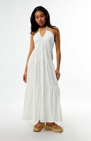 Keyhole Halter Midi Dress image number 3