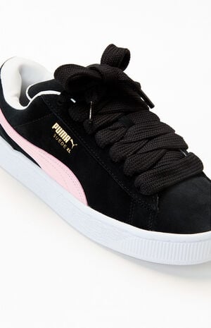 Women's Black & Pink Suede XL Sneakers image number 6