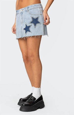Shining Star Denim Mini Skirt Shining Star Denim Mini Skirt image number 4