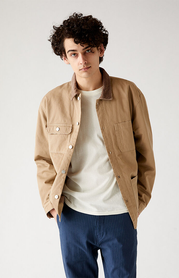 chino graphic chore jacket