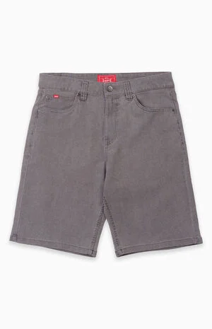 Washed Black Dropout Denim Jorts image number 1