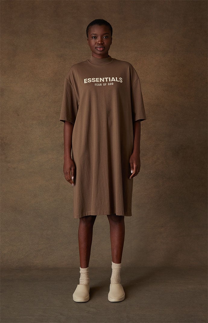Fear of God Essentials Women s Wood T Shirt Dress PacSun
