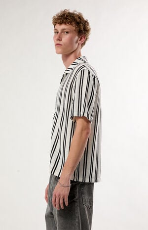 Iron Striped Textured Camp Shirt image number 3
