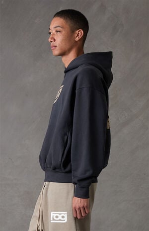Vintage Black Racing Classic Raglan Hoodie image number 3