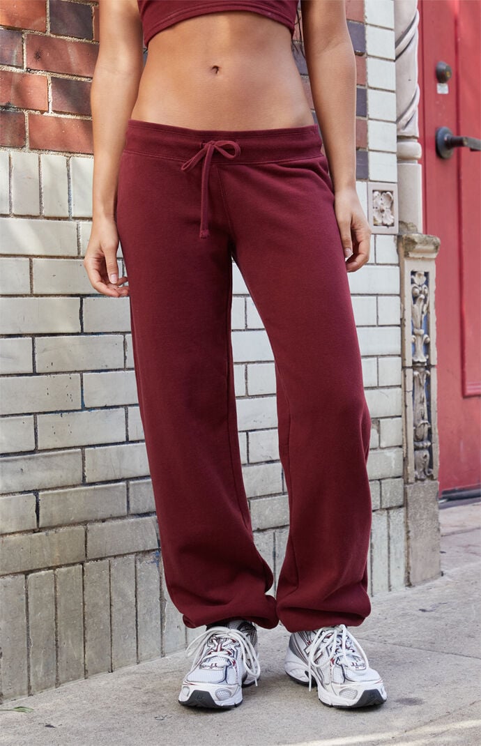 John Galt Burgundy Hilary Yoga Sweatpants