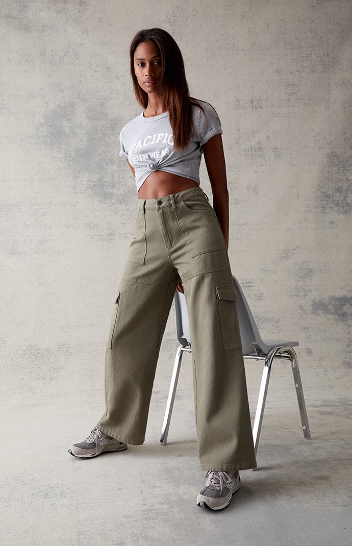 Kendall Kylie Gray Utility Cargo Pants PacSun
