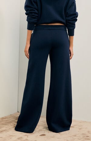 Navy Ultra Soft Fleece Baggy Sweatpants image number 4