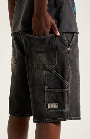 Parker Baggy Denim Carpenter Shorts Black image number 6