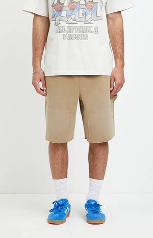 Elwin Fleece Carpenter Baggy Sweat Shorts image number 1