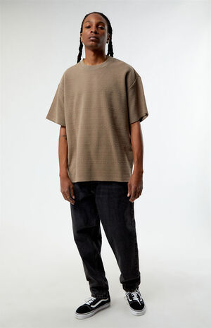 Oversized Jacquard Knit T-Shirt image number 3