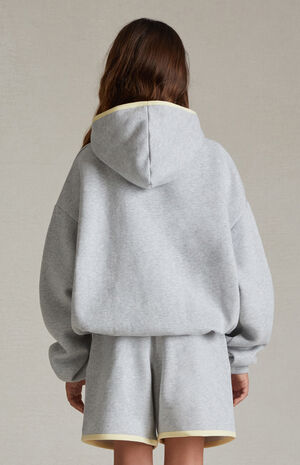 ESSENTIALS Light Heather Grey Hoodie image number 4