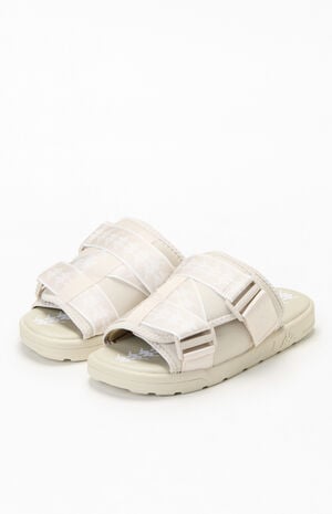White 222 Banda Mitel 1 Slide Sandals image number 2