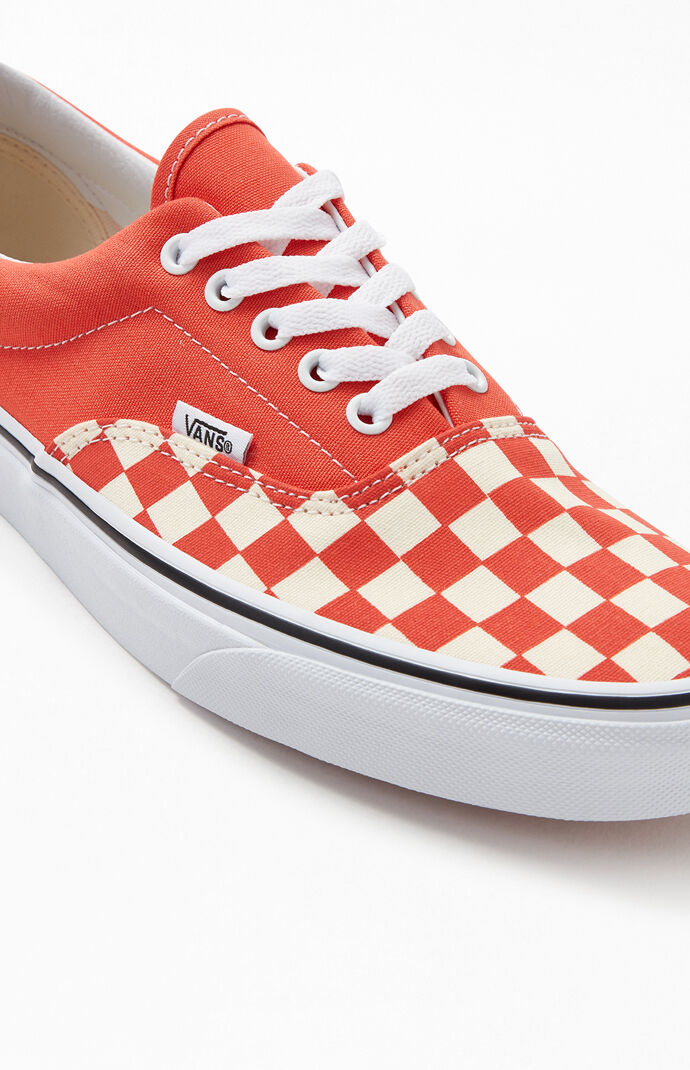 vans orange checkerboard