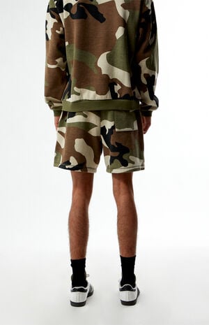 By Pacsun Camo Serif Fleece Sweat Shorts image number 4