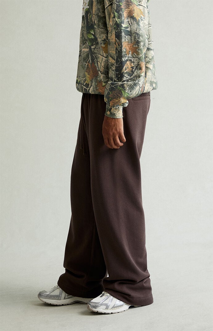 Pacsun Brown Fleece Extreme Baggy Sweatpants