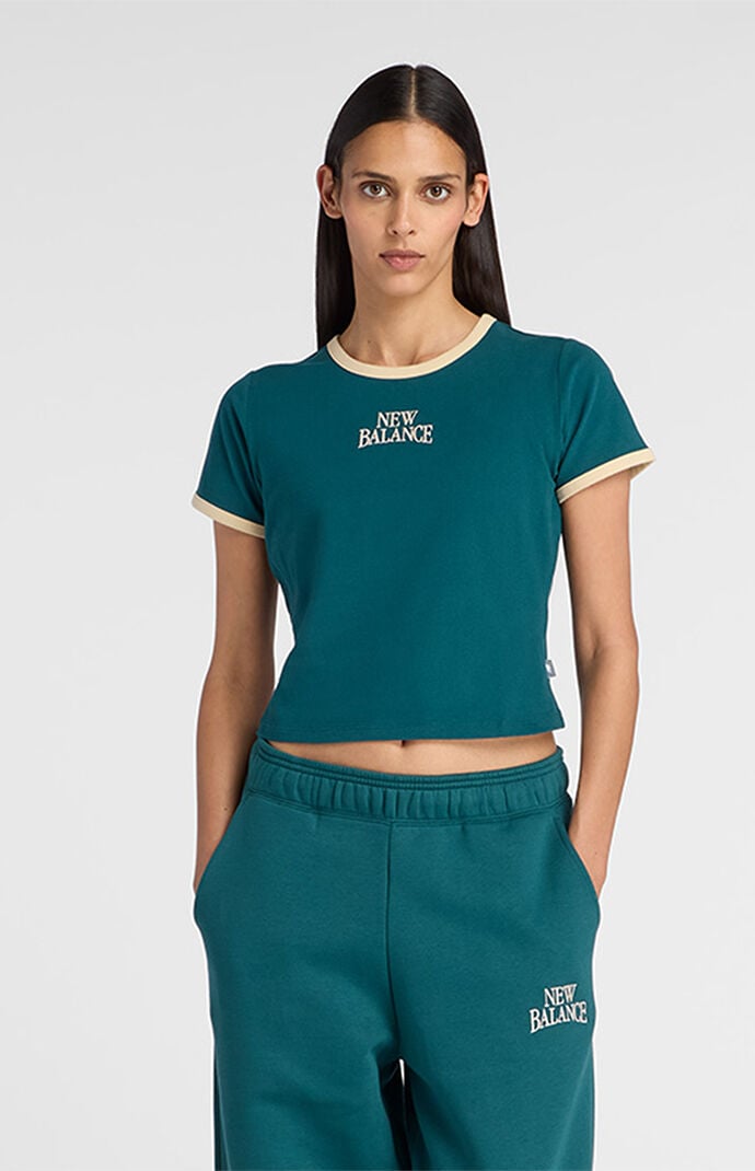New Balance Linear Heritage Ringer T-Shirt