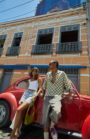 Checkerboard Surf Club Camp Shirt image number 1