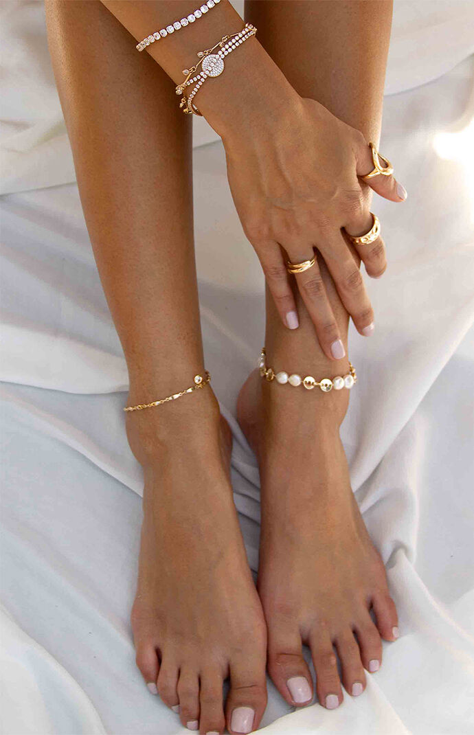 Ettika Legacy Pearl Ankle Bracelet PacSun