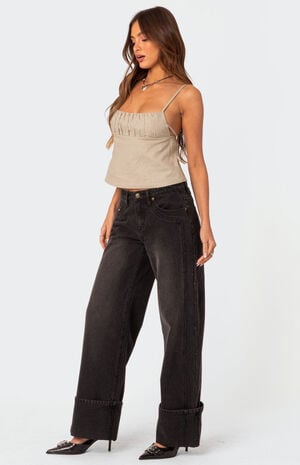 Vesper Cuffed Low Rise Jeans image number 3