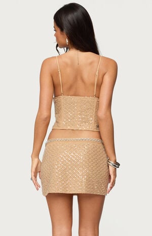 Jenny Beaded Mesh Boned Top image number 3