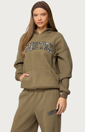 Camo Crush Edikted Oversized Hoodie image number 2