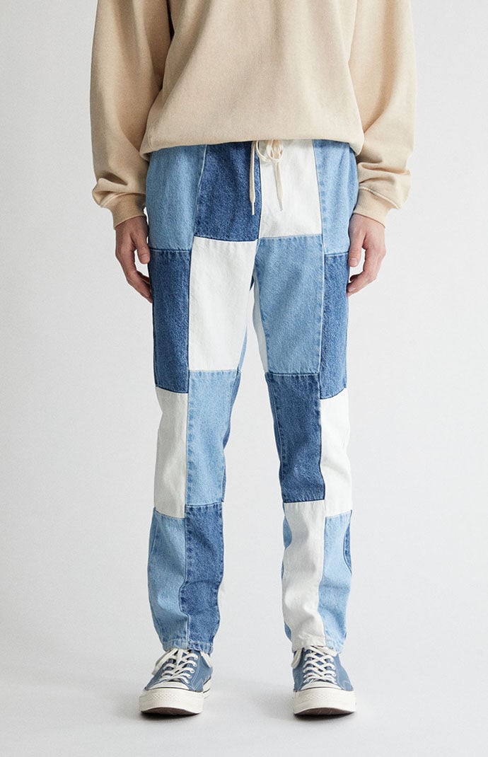 Patchwork sales pants mens