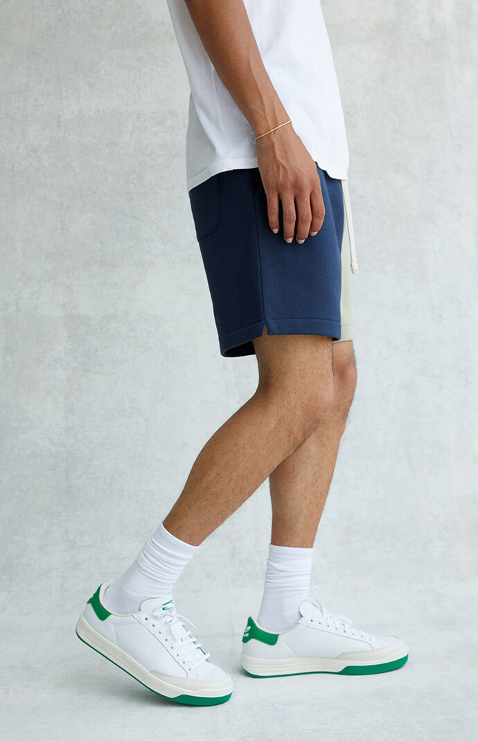 Blue & Green Split Volley Sweat Shorts
