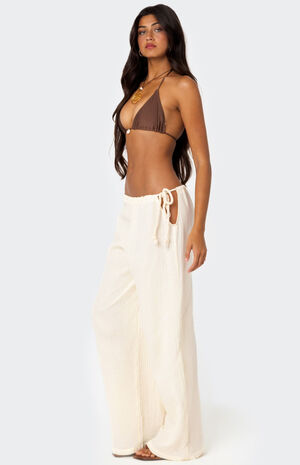 Leoni Side Tie Cotton Gauze Pants image number 3