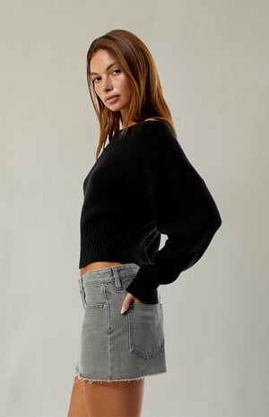 Lara Gray Low Rise Denim Mini Skirt image number 4