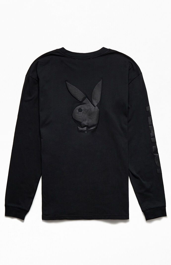 Black long sleeve playboy shirt on sale
