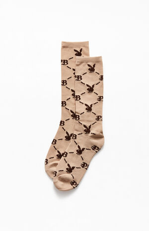 By PacSun Monogram Print Crew Socks image number 1