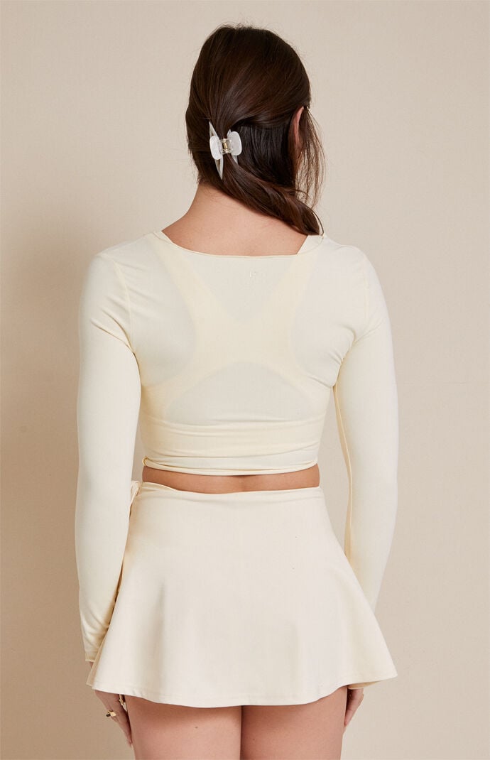 PAC 1980 PAC WHISPER Active Yellow Leila Wrap Mini Skort