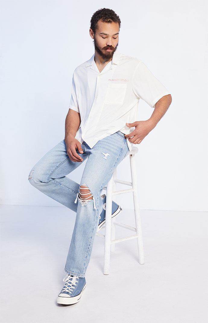 Playboy button discount down shirt pacsun