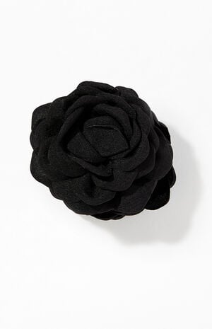 Black Rose Hair Claw Clip
