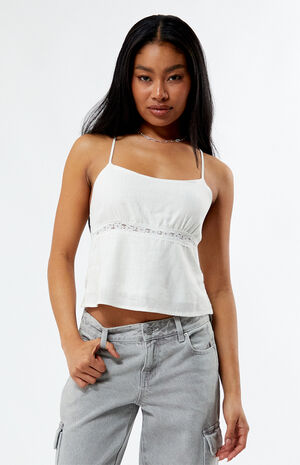 Lace Tie Back Cami Top image number 1