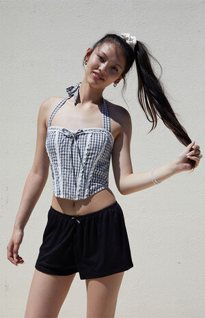 June Gingham Halter Corset image number 2