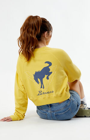 Bronco Vintage Cropped Raglan Crew Neck Sweatshirt image number 3