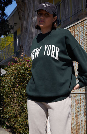Green Erica New York&nbsp;Crew Neck Sweatshirt image number 1