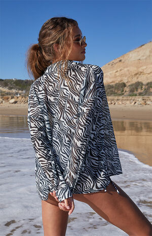 LA Hearts by PacSun Chiffon Button Down Shirt | PacSun