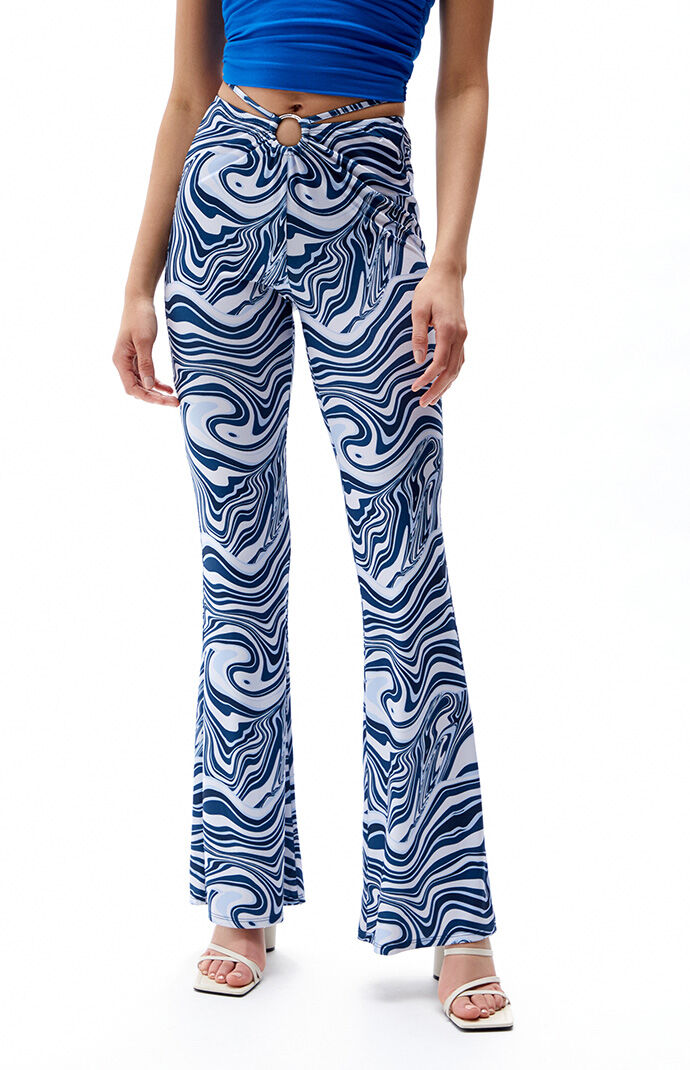 LA Hearts Circle Tie Around Flare Pants 
