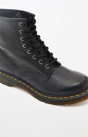 Women's Black Nappa Leather Boots image number 5
