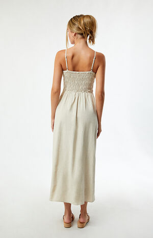 Classic Shirred Midi Dress image number 4