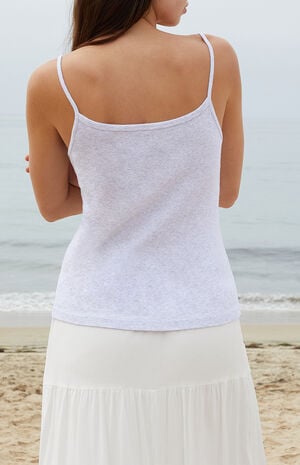 Heather Grey Lorene Button Tank Top image number 3