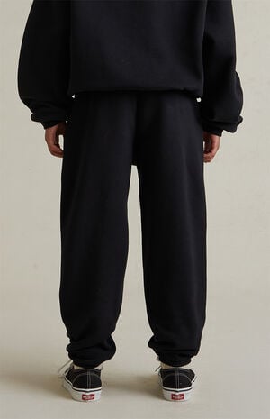 Kids Jet Black Classic Fleece Sweatpants image number 6