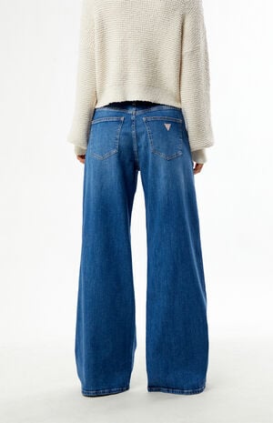 G13 Medium Blue Low Rise Extra Wide Leg Jeans image number 4