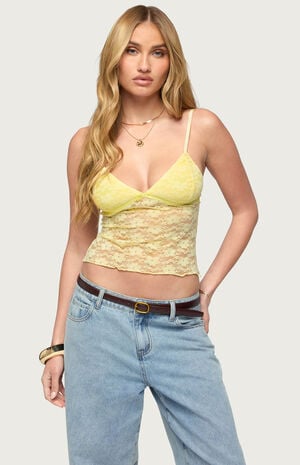 Eira Sheer Lace Tank Top image number 1