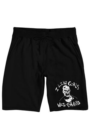I Like Girls With Brains Sweat Shorts image number 1