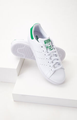 adidas White u0026 Green Stan Smith Shoes | PacSun | PacSun